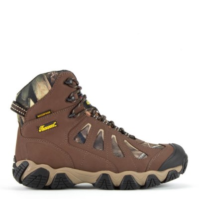 Brown / Black Men's Thorogood Crosstrex Series – Camo 6" Insulated Waterproof Hiker Outdoor Boots | 7KPQQWey