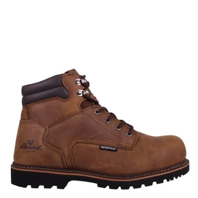 Brown Men's Thorogood V-Series Waterproof – 6" Crazyhorse Safety Toe Waterproof Boots | SgRvLE8a