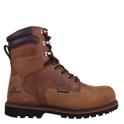 Brown Men's Thorogood V-Series Waterproof/Insulated – 8" Crazyhorse Safety Toe Work Boots | aqbUWMXo